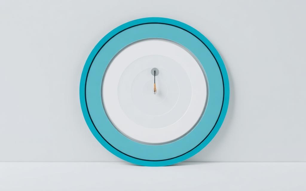 Dart centred in a modern target board